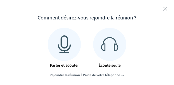 Rejoindre une réunion : parler et écouter