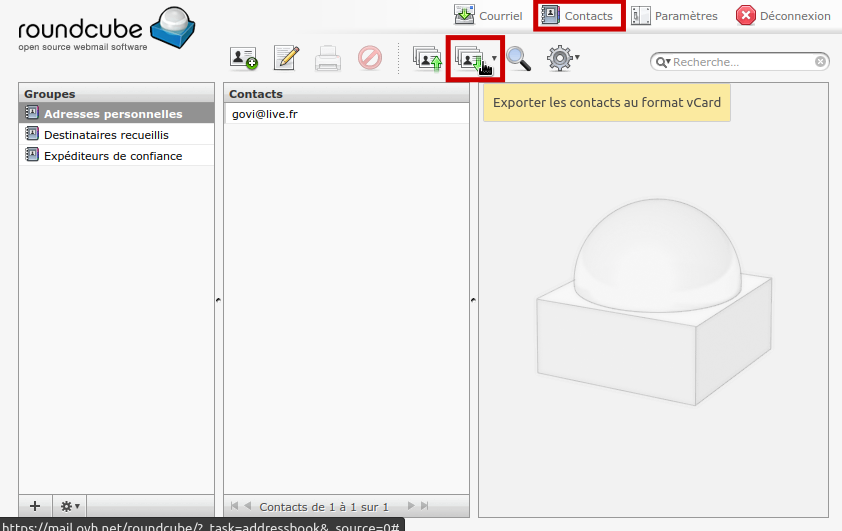 Interface propriétaire du logiciel SYMPA